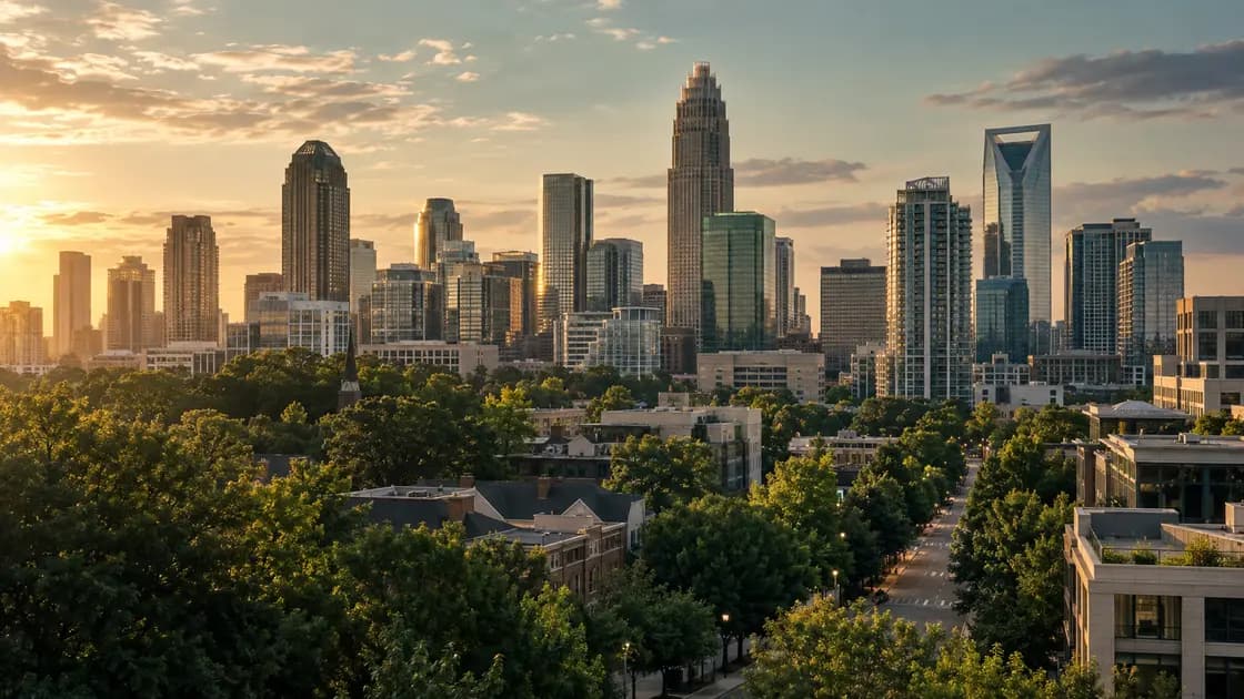 The Carolinas finance district